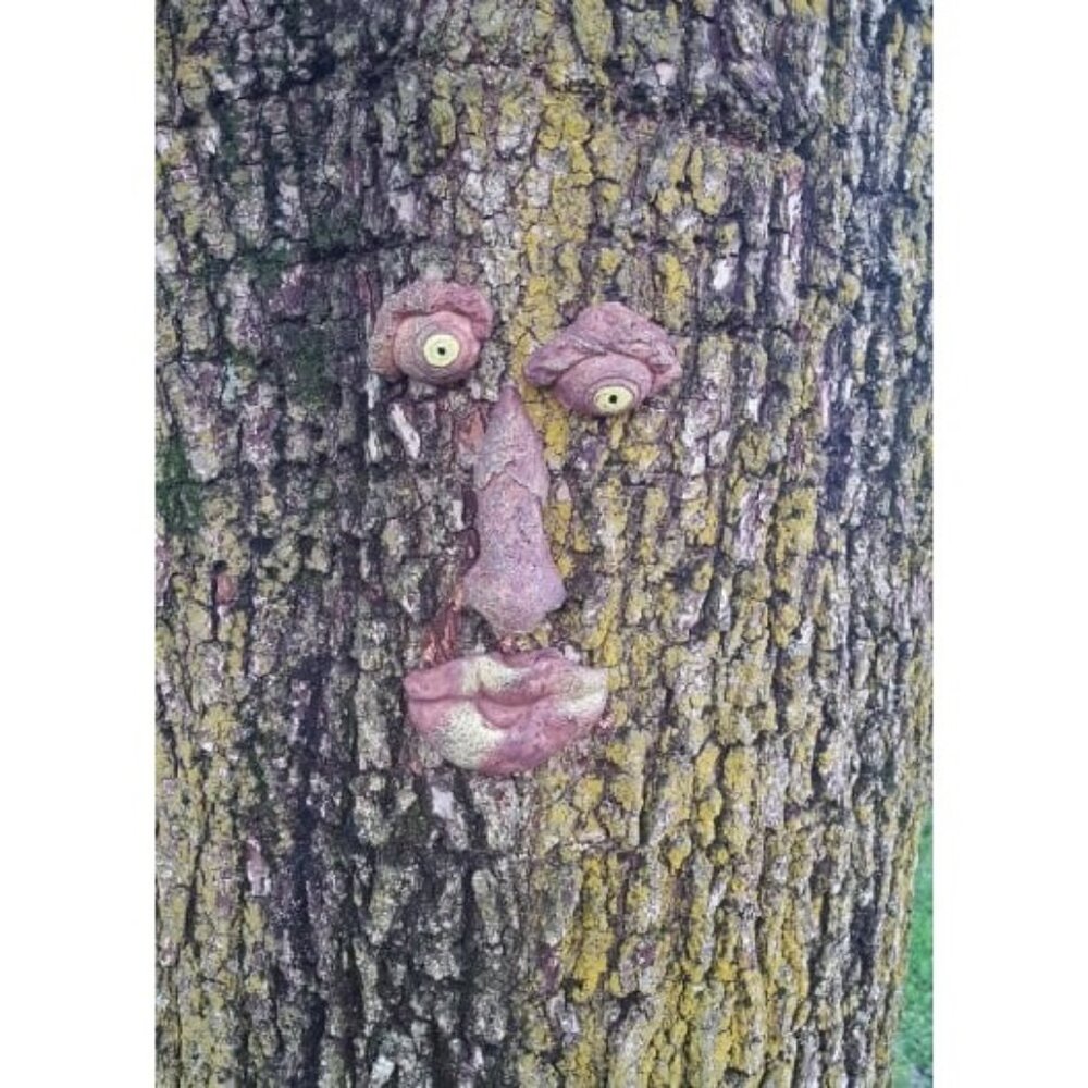 Tree Faces Decor Outdoor, 12 Inch Tree Face Outdoor Statues Old Man Tree